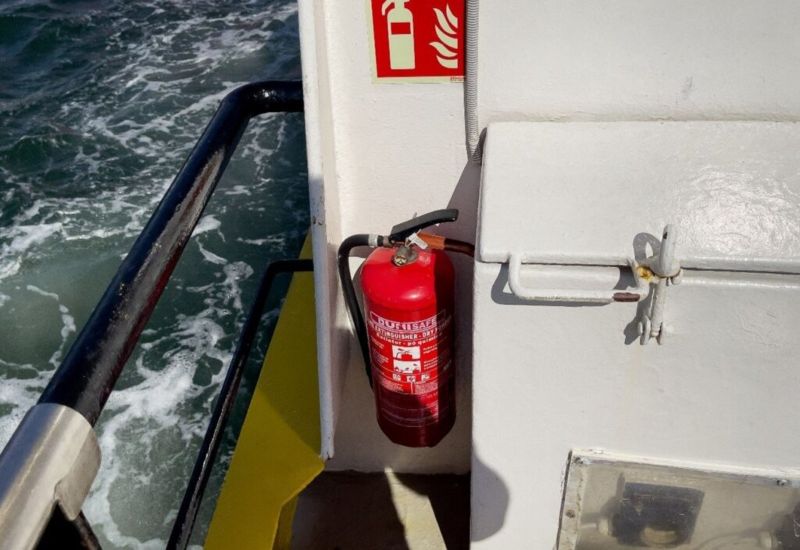 California Yacht Marina Highlighting Fire Prevention Boats in California